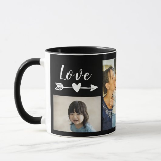 Gewohnheit, Schwarzes, 4 Foto-Becher Tasse (Links)