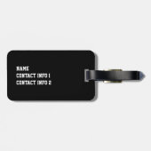 Gewohnheit trägt Namen- und Zahlidentifikation Gepäckanhänger (Rückseite horizontal)