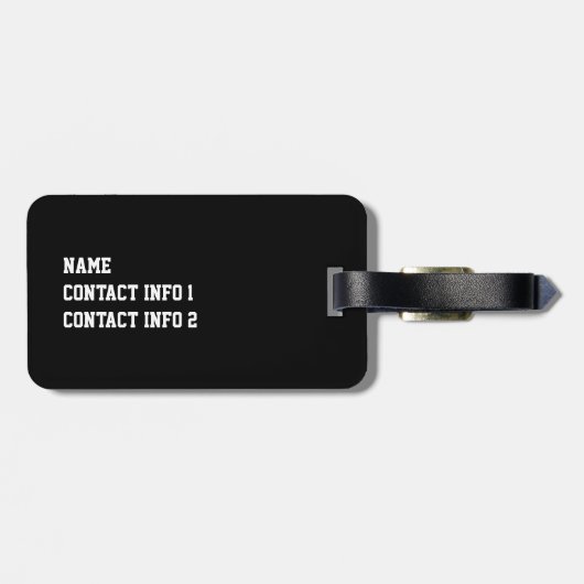 Gewohnheit trägt Namen- und Zahlidentifikation Gepäckanhänger (Rückseite horizontal)