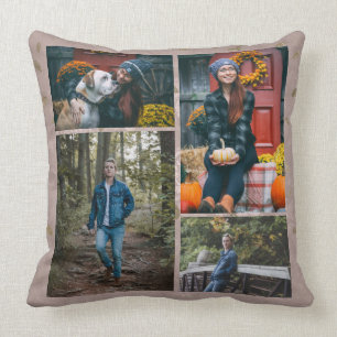 Gewohnheit/vier Foto-Collagen-bezauberndes Kissen