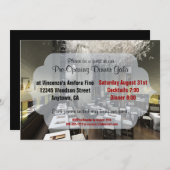 Gewohnheit vor/Eröffnungs-Restaurant lädt ein Einladung (Vorne/Hinten)