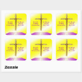 Gewohnheits-1. Kommunions-Aufkleber Quadratischer Aufkleber (Blatt)