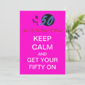 Gewohnheits-50. Geburtstags-Gruppen-Party Einladung (Stehend Vorderseite)