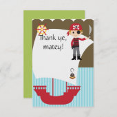 Gewohnheits-ausgebuffter Pirat danken Ihnen Dankeskarte (Vorne/Hinten)