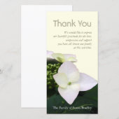 Gewohnheits-Beileid des Hydrangea-6 danken Ihnen Dankeskarte (Vorne/Hinten)