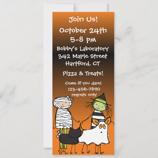 Gewohnheits-Einladung Halloweens Spooktacular Einladung (Rückseite)