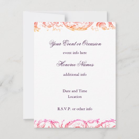 Gewohnheits-Einladung Potpourri de Marie Einladung (Rückseite)