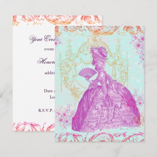 Gewohnheits-Einladung Potpourri de Marie Einladung (Vorne/Hinten)