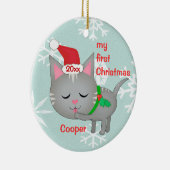 Gewohnheits-erste Weihnachtsverzierung Keramikornament (Rechts)