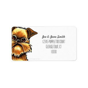 Gewohnheits-Farbe Brüssels Griffon Adressaufkleber