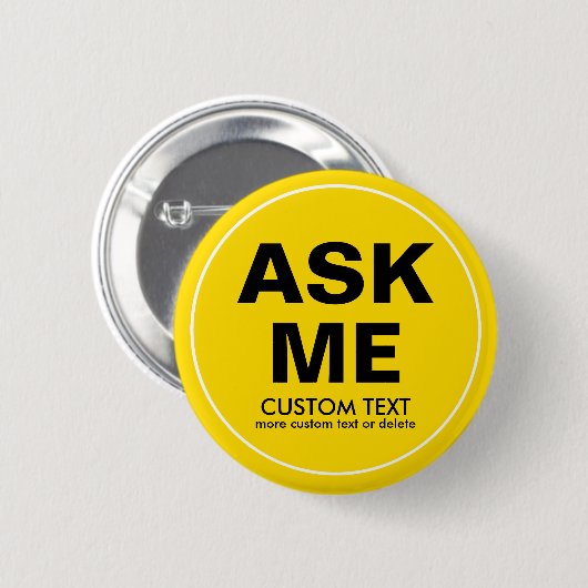 Gewohnheits-Freiwilliger fragen mir spezielles Button (Vorne & Hinten)