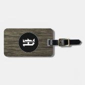 Gewohnheits-Initiale + Rustikales hölzernes Gepäckanhänger (Vorderseite horizontal)