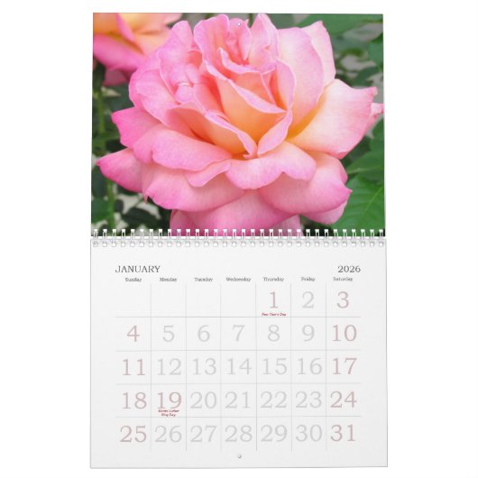 Gewohnheits-Kalender der Rosen-2018 Kalender (Jan 2026)
