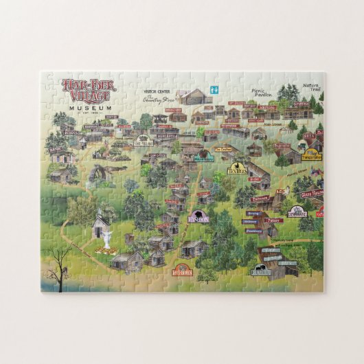 Gewohnheits-Puzzlespiel des Har-Brustbeerendorf-4 Puzzle (Horizontal)