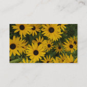 Gewohnheitsbild des gelben Blumengartens Visitenkarte (Rückseite)