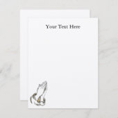 Gewohnheitseinladung KRW betende Hand4.25x5.5 Gold Einladung (Vorne/Hinten)