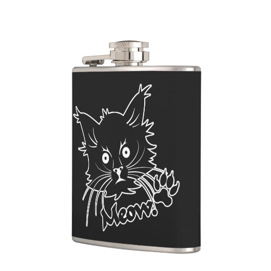 Gewohnheitsflasche der schwarzen Katze Flachmann (Links)