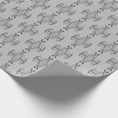 Gewohnheitsmäßig angepasstes Muster für Fischhaken Geschenkpapier (Ecke)