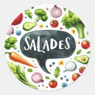 Gewöhnliche runde Aufkleber (Salate)