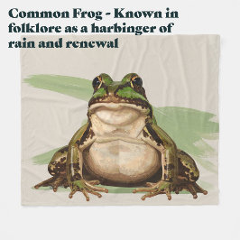 Gewöhnlicher britischer Frosch | Goblincore-Naturk Fleecedecke