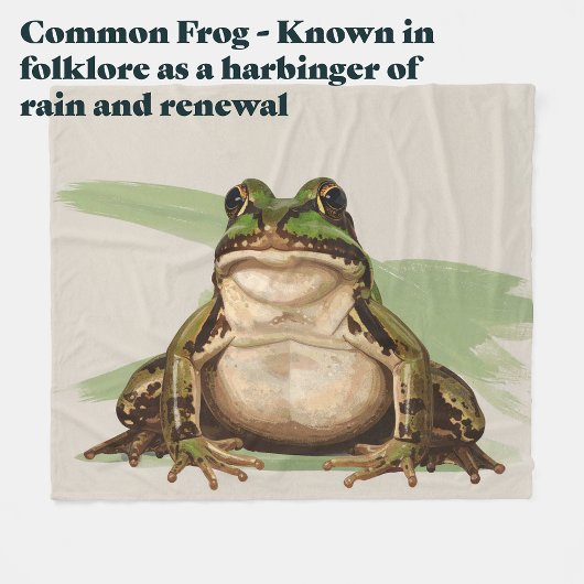 Gewöhnlicher britischer Frosch | Goblincore-Naturk Fleecedecke