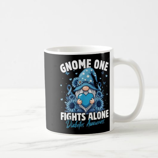 Gewöhnlicher Kampf allein Diabetes Bewusstsein Kaffeetasse (Rechts)