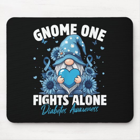 Gewöhnlicher Kampf allein Diabetes Bewusstsein Mousepad (Vorne)