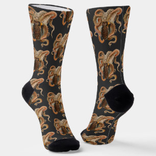 Gewöhnlicher Krake, Vintage Meeresleben Tiere Socken