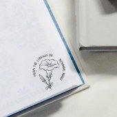 Gewohnt aus der Bibliothek des botanischen Lily-Bu Gummistempel