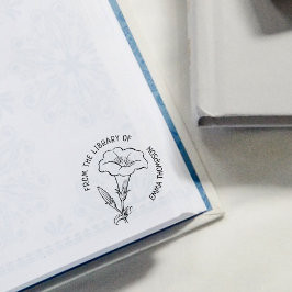 Gewohnt aus der Bibliothek des botanischen Lily-Bu Gummistempel