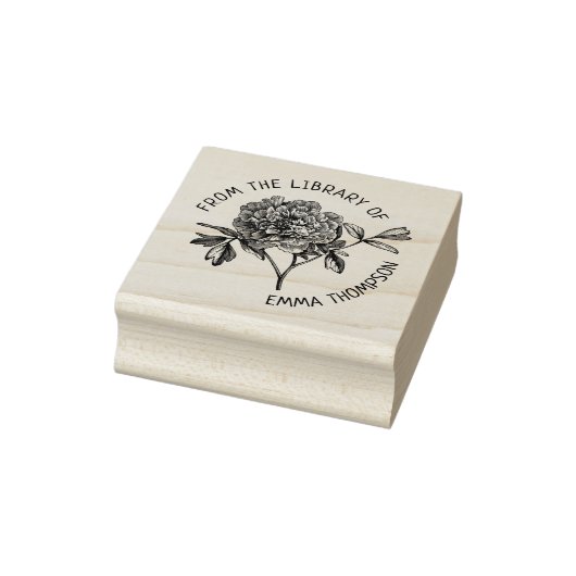 Gewohnt aus der Bibliothek des botanischen Peony B Gummistempel (Stempel)