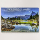 Gewohnt, Dolomiten Berg- und Flusslandschaft, Puzzle (Horizontal)