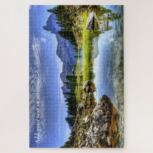 Gewohnt, Dolomiten Berg- und Flusslandschaft, Puzzle (Vertikal)