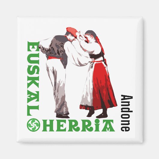 Gewohnt, Euskal Herria, traditioneller baskischer  Magnet (Vorne)