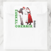 Gewohnt, Euskal Herria, traditioneller baskischer  Quadratischer Aufkleber (Tasche)