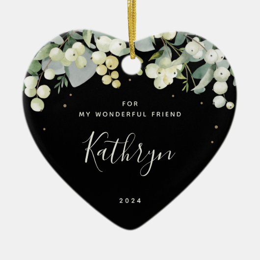 Gewohnt für jedes Weihnachtsgebäck - Herz geformt Keramik Ornament (Vorne)