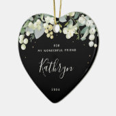 Gewohnt für jedes Weihnachtsgebäck - Herz geformt Keramik Ornament (Links)