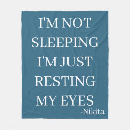 Gewohnt, ich schlafe nicht, ich ruhe nur meine Aug Fleecedecke