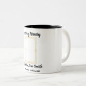 Gewohnt in der Gedächtnisbeerdigung Foto Gedenkstä Zweifarbige Tasse (VorderseiteRechts)
