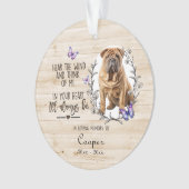 Gewohnt in der Liebe Erinnerungen Hunde florale Ge Ornament (Vorderseite)