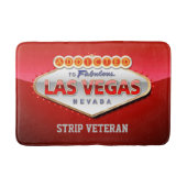 Gewöhnt nach Las Vegas, lustiges Zeichen Nevadas Badematte (Vorderseite)