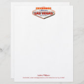 Gewöhnt nach Las Vegas, lustiges Zeichen Nevadas Briefbogen (Vorne/Hinten)