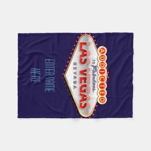 Gewöhnt nach Las Vegas, lustiges Zeichen Nevadas Fleecedecke (Vorderseite (Horizontal))