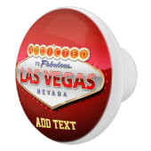Gewöhnt nach Las Vegas, lustiges Zeichen Nevadas Keramikknauf (Rechts)
