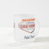 Gewöhnt nach Las Vegas, lustiges Zeichen Nevadas Mattglastasse (VorderseiteRechts)