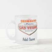 Gewöhnt nach Las Vegas, lustiges Zeichen Nevadas Mattglastasse (Links)