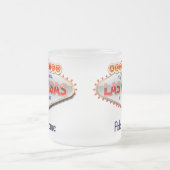 Gewöhnt nach Las Vegas, lustiges Zeichen Nevadas Mattglastasse (Mittel)