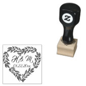 Gewohnt, Paare, Herz geformt Kranz. Gummistempel (Stempel)