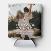 Gewohnt zu haben und zu halten Drink kalte Hochzei Dosenkühler (Vorderseite)