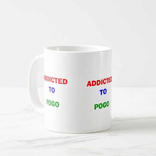 Gewöhnt zu POGO Kaffeetasse (Vorderseite Links)